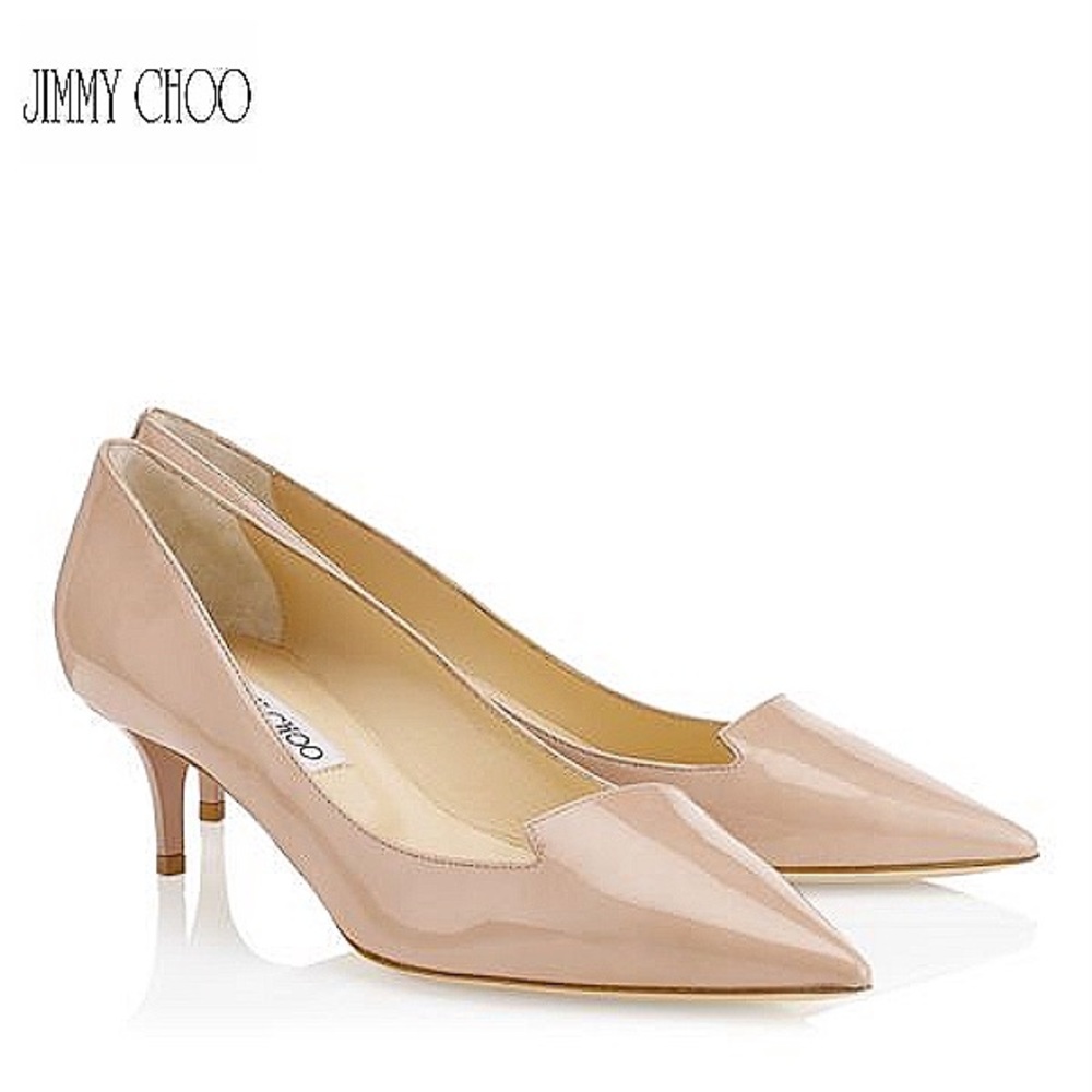Jimmy Choo Allure Patent Leather Pumps Nude